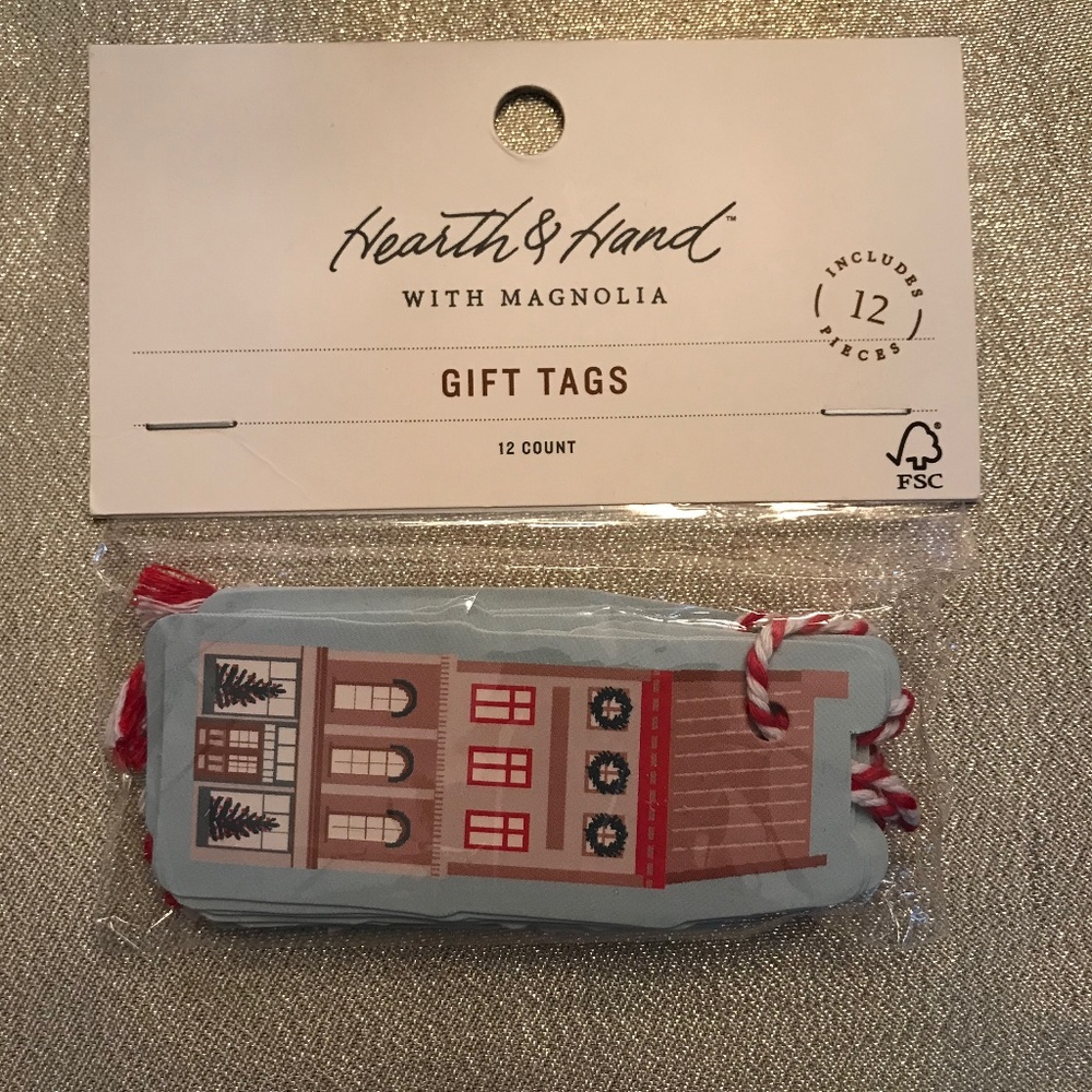 Hearth & Hand With Magnolia Gift Tags 12 Count Holiday House